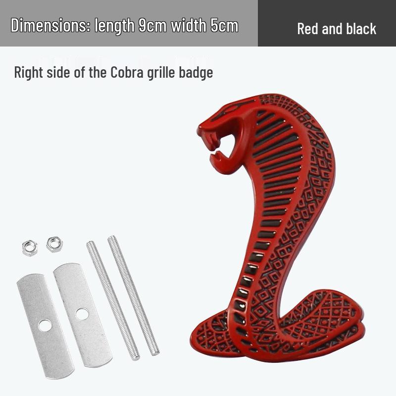 Cobra Snake Metal Grille Emblem for Ford Mustang