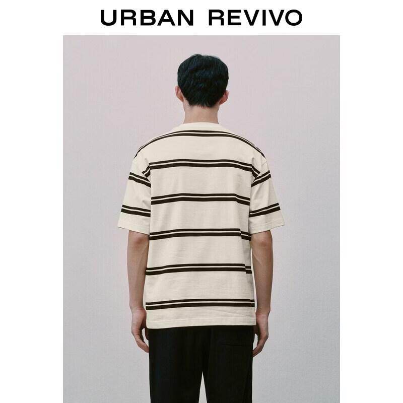 UR Men's Contrast Stripe Round Neck T-Shirt