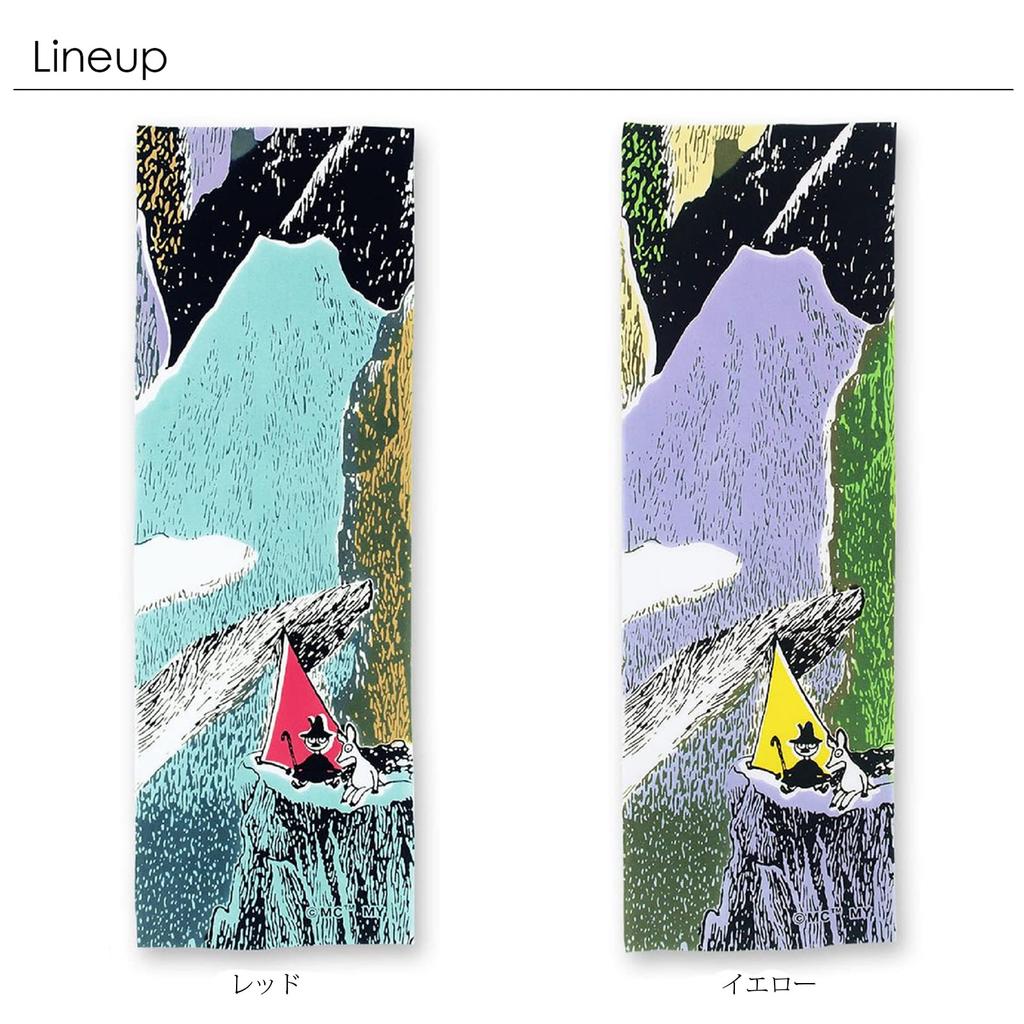 Miyamoto Towel Moomin Dyed Tenugui 33 x Made in 51051 (Tent) - Red, Approx. 100cm, Japan,