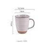 Retro Ceramic Coffee Mug For Home Water Drinking Cup with Big Handle Pottery Tea Cup for for Office and Home