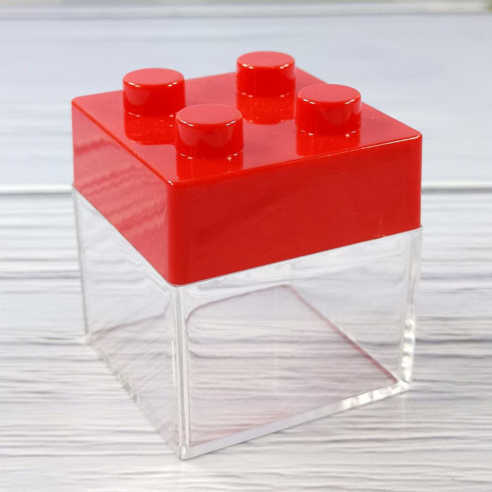 12/24pcs Personalized Cute Transparent Building Blocks Plastic Storage Box Wedding Candy Box Party Birthday Candy Box