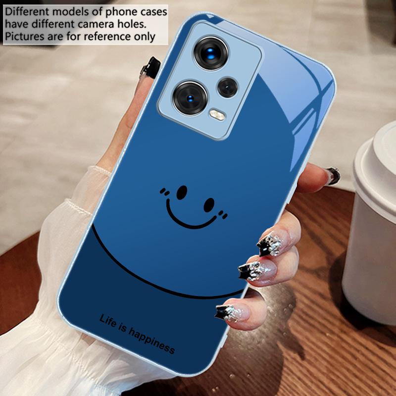 Life is about being happy For Redmi Note 10 10T 11 12 13 14 11T 11S 12 14 Pro Plus A4 14C A3 A3x K40 Gaming Tempered Phone Case