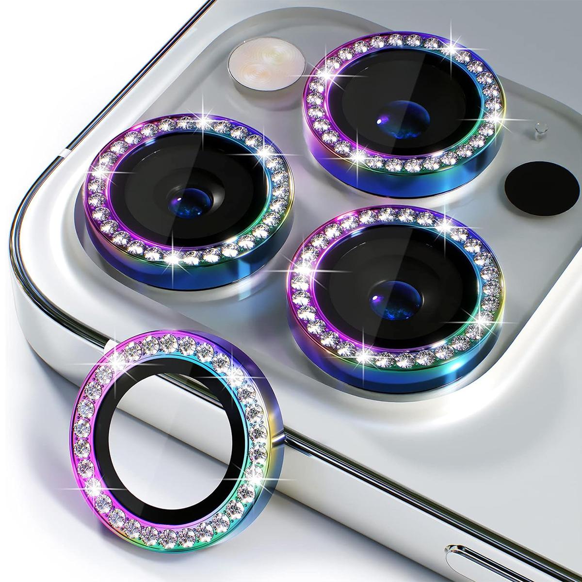 

ENKAY HAT PRINCE 1 Set For iPhone 16 Pro/16 Pro Max Camera Lens Protector Tempered Glass+Aluminum Alloy Lens Film Colorful