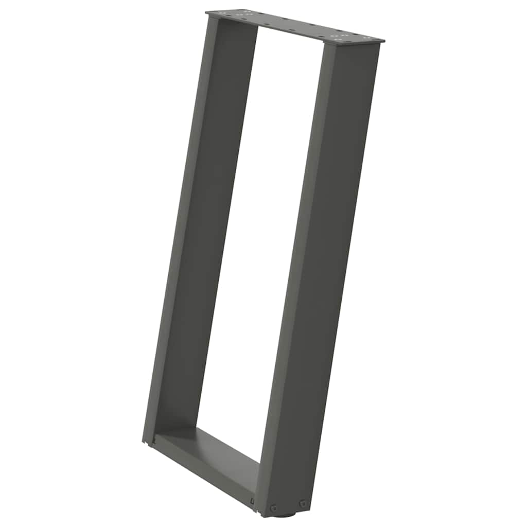 Vidxl Nogi Do Stołu Jadalnianego, 2 Szt., Antracyt, 60X(72-73)Cm, Stal
