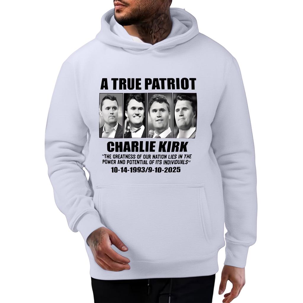 Men's Fashionable Casual Long-sleeved Printed Hooded Sweater Top