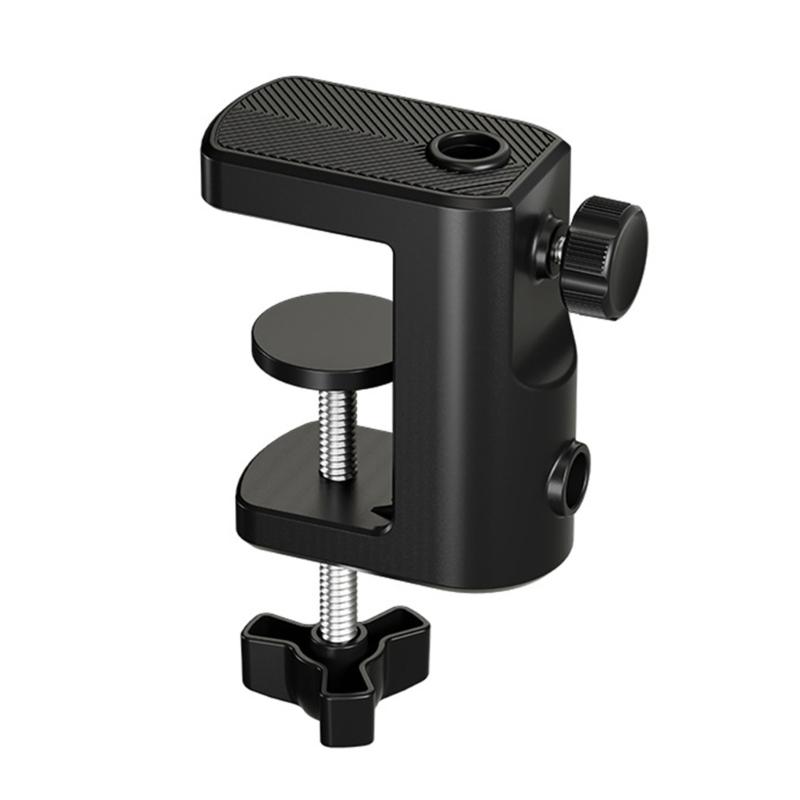 Adjustable Desktop Microphone Stand Base Clamp Boom Arm Holder Heavy Duty Table Mount C Clip Multifunction Metal Desk 1