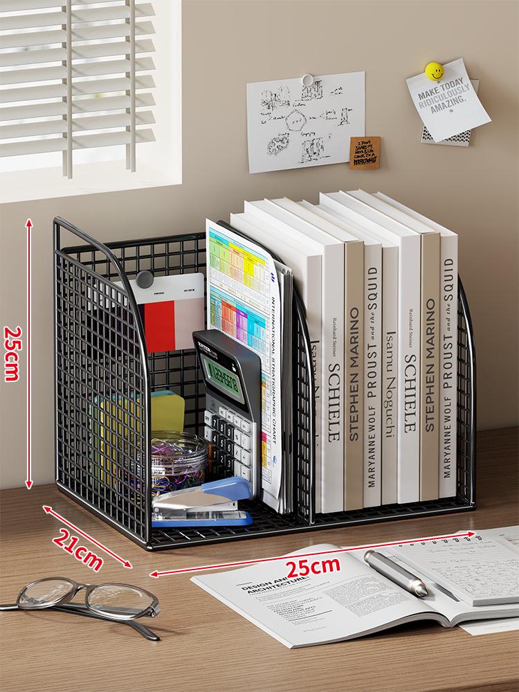 Schreibtisch-Akten- und Buchorganisator: Bücherregal, Regal, Buchstütze, Aktenaufbewahrung, Archivbox