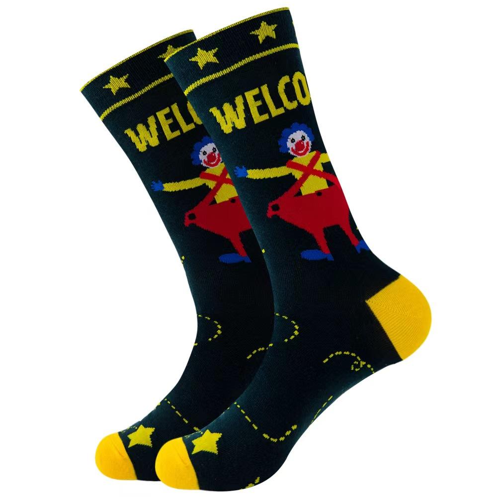 AB New Fashion Socks for Men and Women Colorful Cartoon Animal Cotton Sock Hip Hop Funny Plant Mushroom Bird Stocking