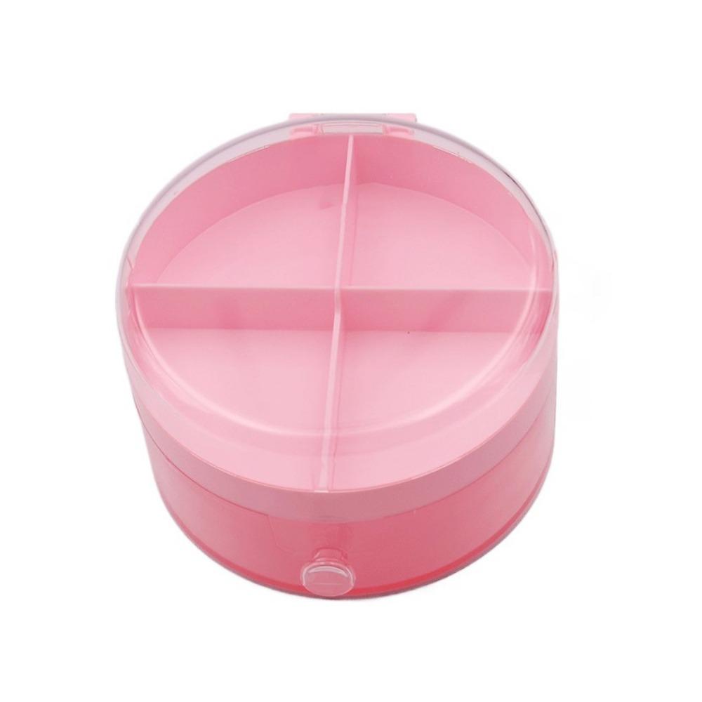 

Cute DIY Jewelry Box Handheld Double-layer Drawer Box Desktop Jewelry Box Round Storage Box Girls розовый