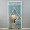 Embroidered Lace Sheer Door Curtain Breathable Mosquito Net Curtains  Tenement