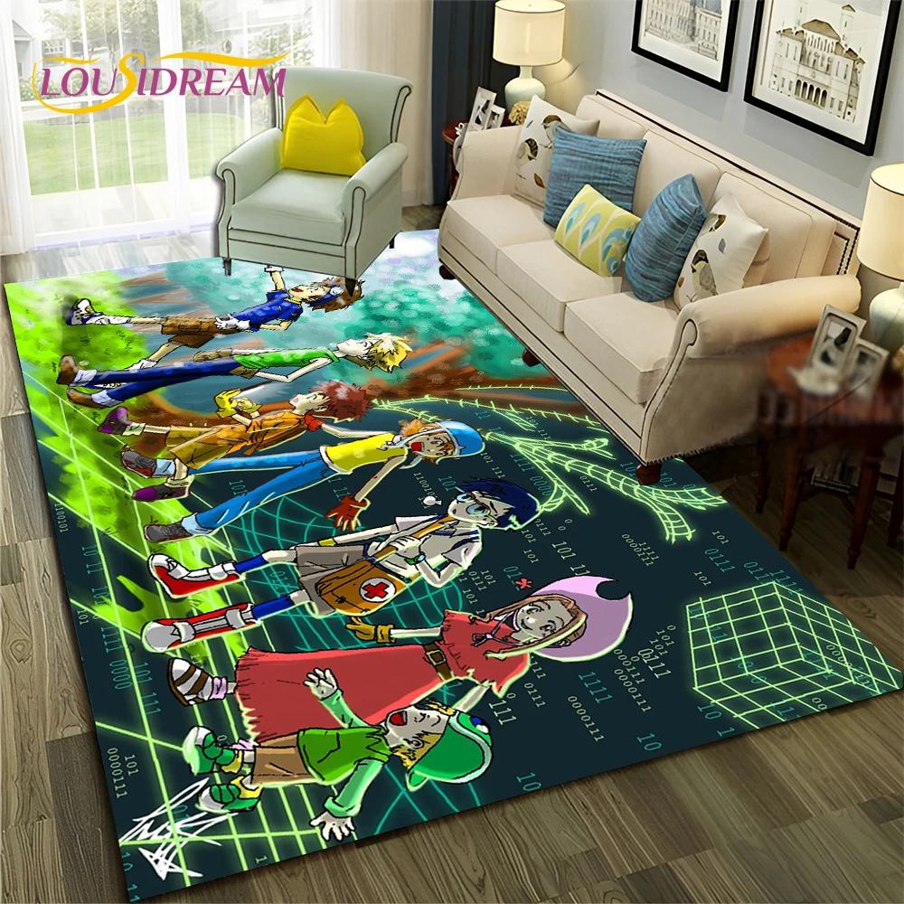 Cartoon Digimon Adventure Monster 3D Carpet Rug for Home Living Room Bedroom Sofa Doormat Decor,kids Area Rug Non-slip Floor Mat