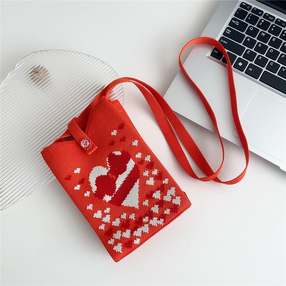 Korean Cute Mini Contrast Color Crossbody Phone Handbag
