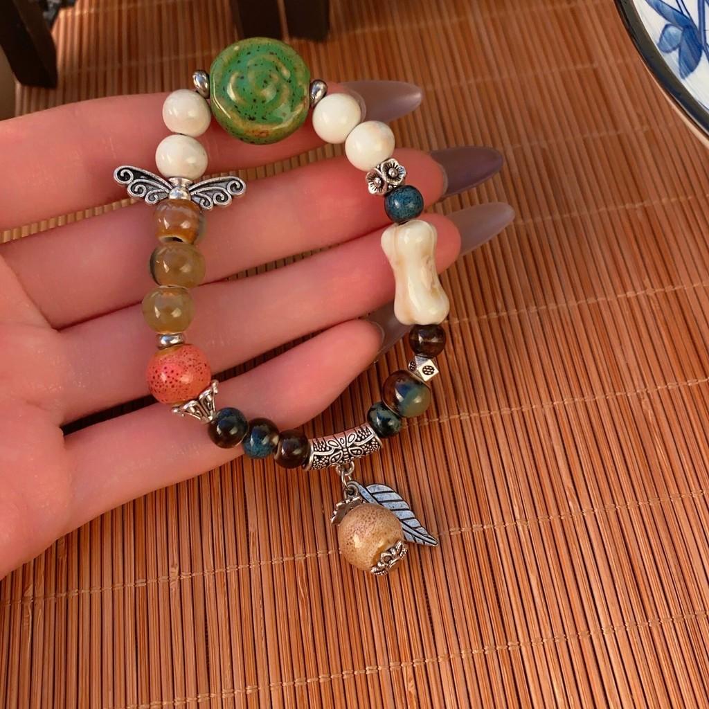 Ceramic Butterfly Leaf Bracelet Gifts Jewelry Fashion Decoration Unisex Gift