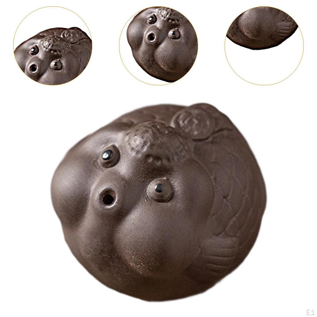 Chinese Pet Cute for Tea Lovers Gift,Creative Feng Shui Ornament Ceremony Decoration Purple Clay