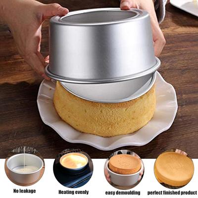 4inch-10inch Non-Stick Aluminum Round Cake Pan with Removable Bottom for Wedding/Birthday/Christmas Cake Baking Round Cake Tin