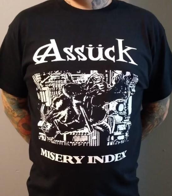 ASSUCK Misery Index Shirt - Grindcore Hardcore Death metal Unisex T-Shirt L
