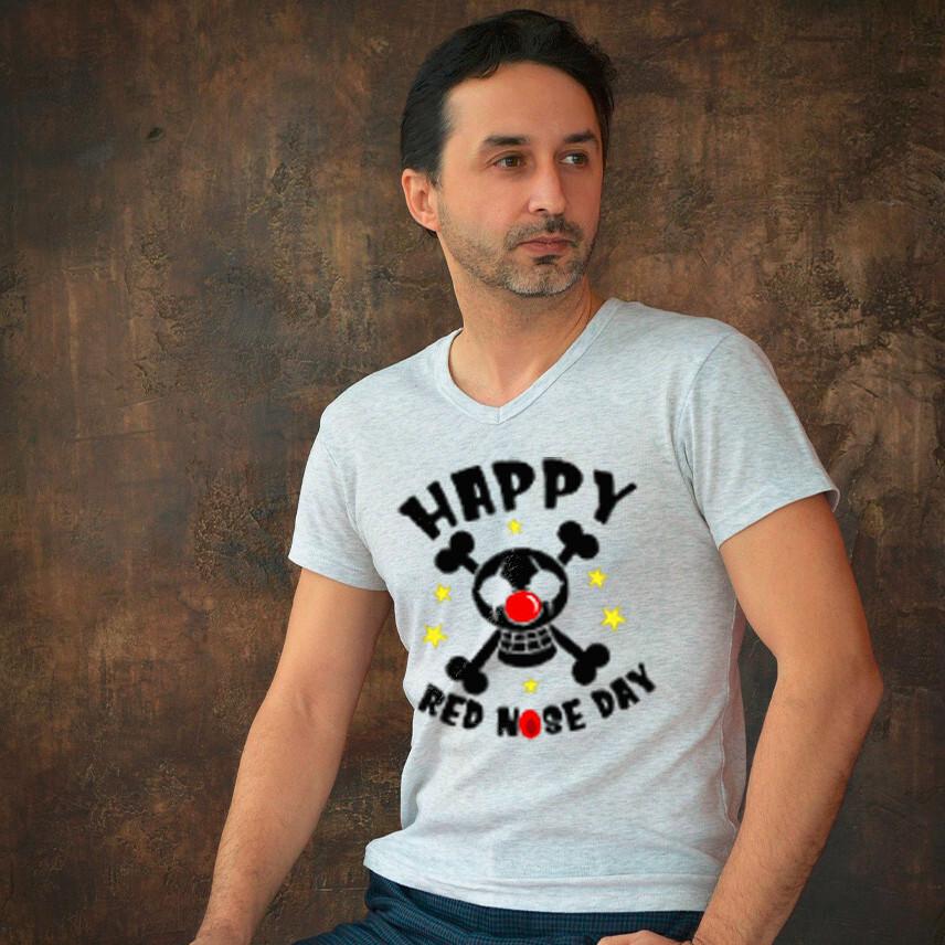 Happy Red Nose Day Skull T-Shirt Unisex Funny Comic Relief Top S