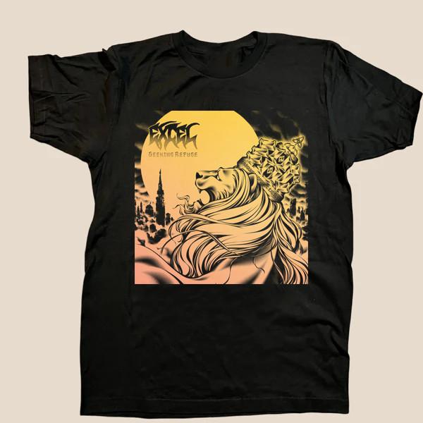 Excel – Seeking Refuge Short Sleeve Cotton Black All Size T-Shirt Unisex T-Shirt XXXXL