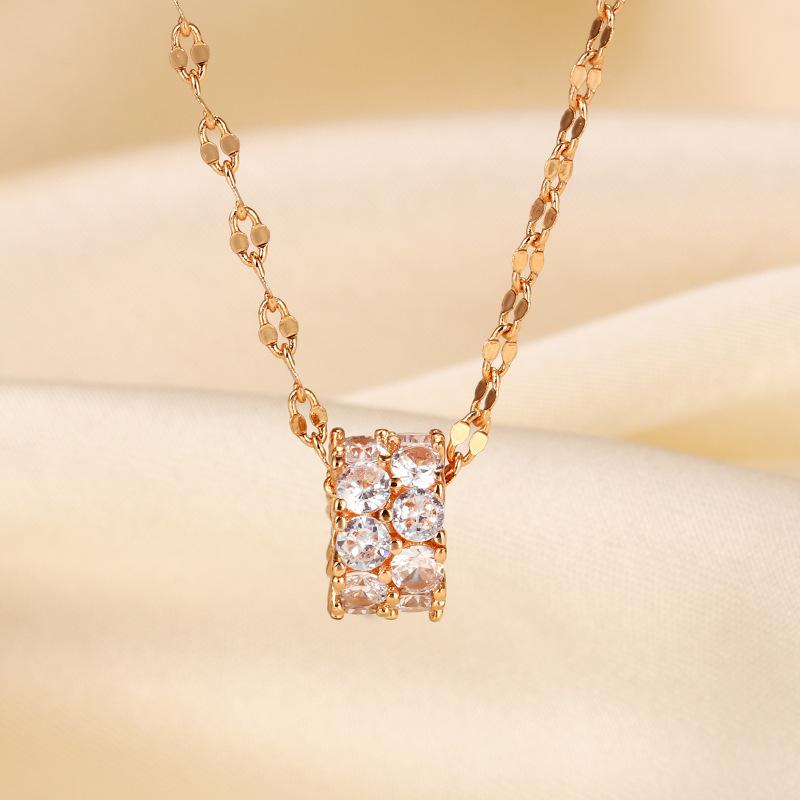 Explosive Seiko full diamond small waist necklace feels cold wind niche collarbone chain