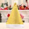 Christmas Photo Props Sequined Santa Hat for Adults, Sparkling Hat, Festive Party New Year Celebration with Pompom Holiday Costume Celebrations Family
