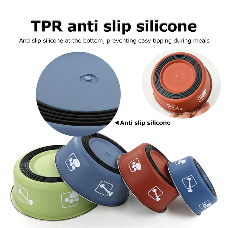 Pet New Land Bol pentru hrănire pentru animale de companie Câine Pisică oțel inoxidabil Anti alunecare Anti răsturnare Bol antirugină