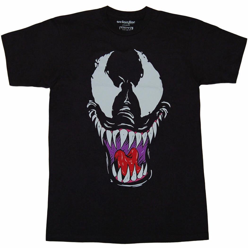Marvel Venom Grin 100% Cotton T-shirt Mens Tees Top S