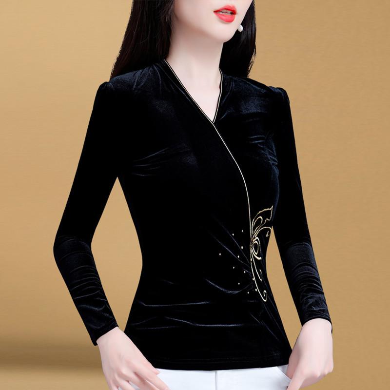 

Нижняя рубашка женская осенняя одежда новое чувство внутри с уменьшающей возраст рубашкой для прикрытия живота сверху 4XL