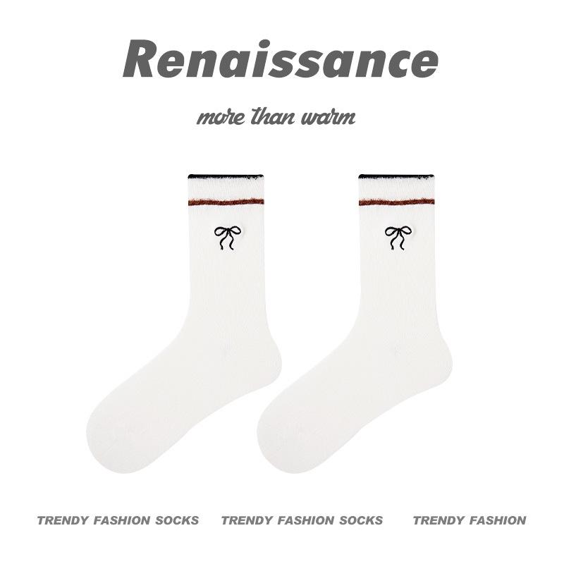 Renaissance Women's Vertical Stripe Lace Socks - Summer/Autumn Trend