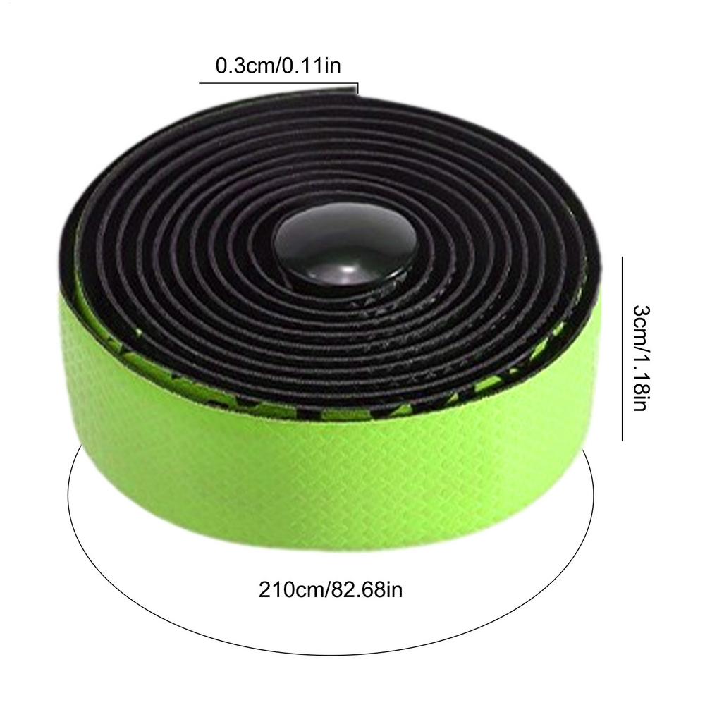 

Road Bike Handlebar Tape Handle Bar Wrap Grip Tape With End Plugs For Long-Distance City Riding Racing Training Daily Commuting зелений