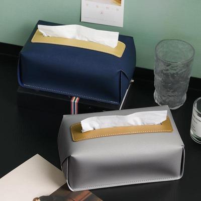 Luxury Leather Windmill Tissue Box for Car Armrest - High-End, Simple, and Creative Design