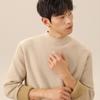 MINISO Men's Fleece-Lined Half-High Neck Knit Sweater