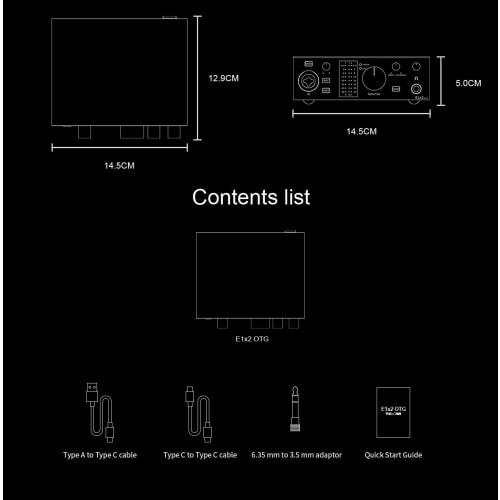 TOPPING Professional E1X2 OTG 1-in/2-out Audio Interface, Audio Mixer for Streaming, DTM, Mixing, Music Production, Singing, and More. USB Type-C Moni