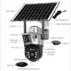 LS VISION Kamera solarna 4K 8MP 4G/WiFi z podwójnym obiektywem i podwójnym ekranem, zasilana bateryjnie, CCTV, wykrywanie ruchu, śledzenie ludzi, kamery monitoringu