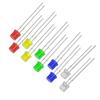 100PCS 5MM LED Lighting LEDs Kit Red Yellow Blue Green White LED Diode Assortment Package F5 Flat Led Lights Diodes Set