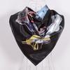 [BYISFA] Ladies Silk Scarf Wraps Europe Style Design Satin Big Square Scarf Printed New Brand Women Blue Silk Scarf  90*90cm