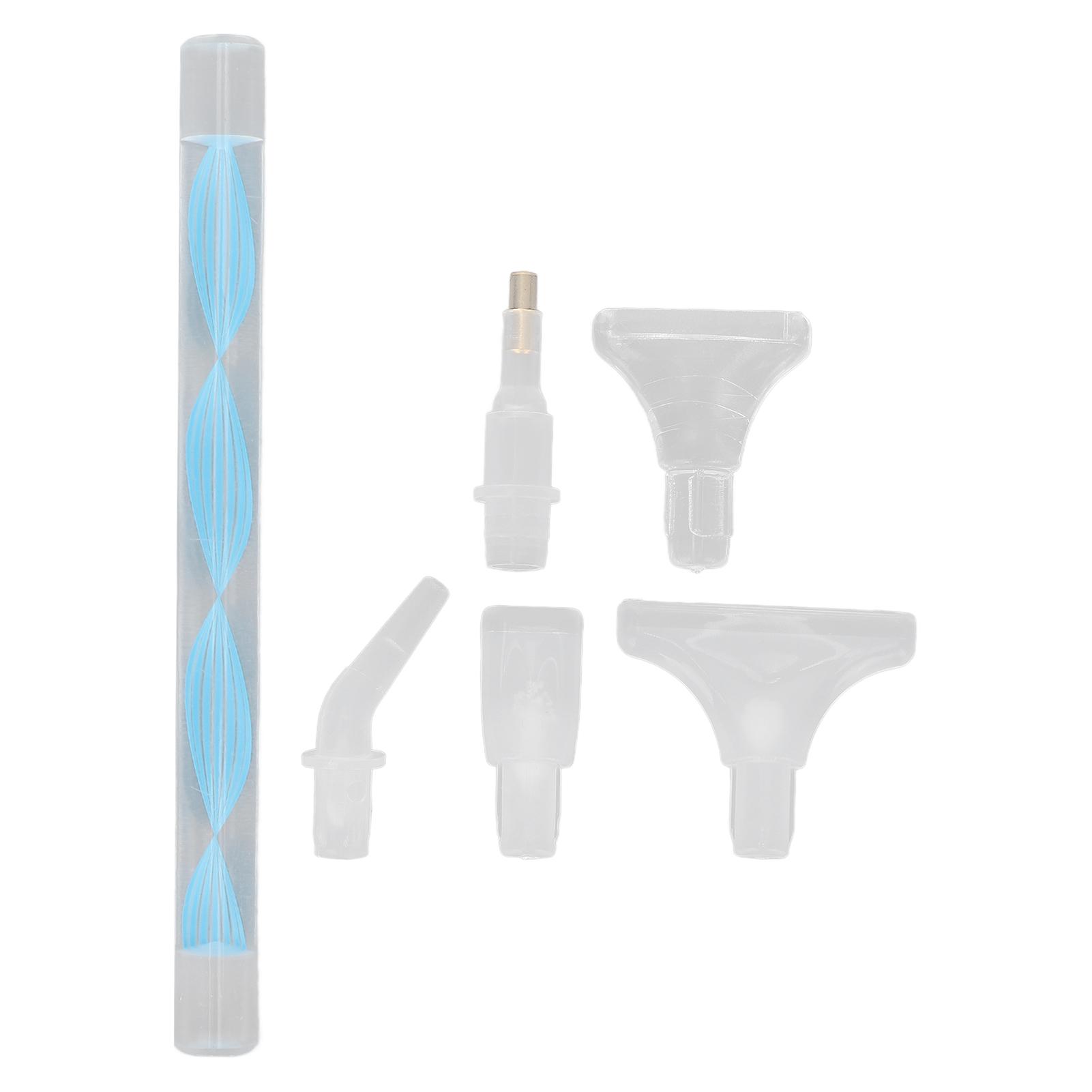 

Ручка для алмазной вышивки 5 сменных головок ручки Стразовая ручка для точечной росписи для нейл-артаСиний синий