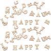 100pcs DIY Doodle Educational Toy Small Natural Wooden Slice Scrapbooking Embellishments DIY Craft Decor (English Letters ) boda
