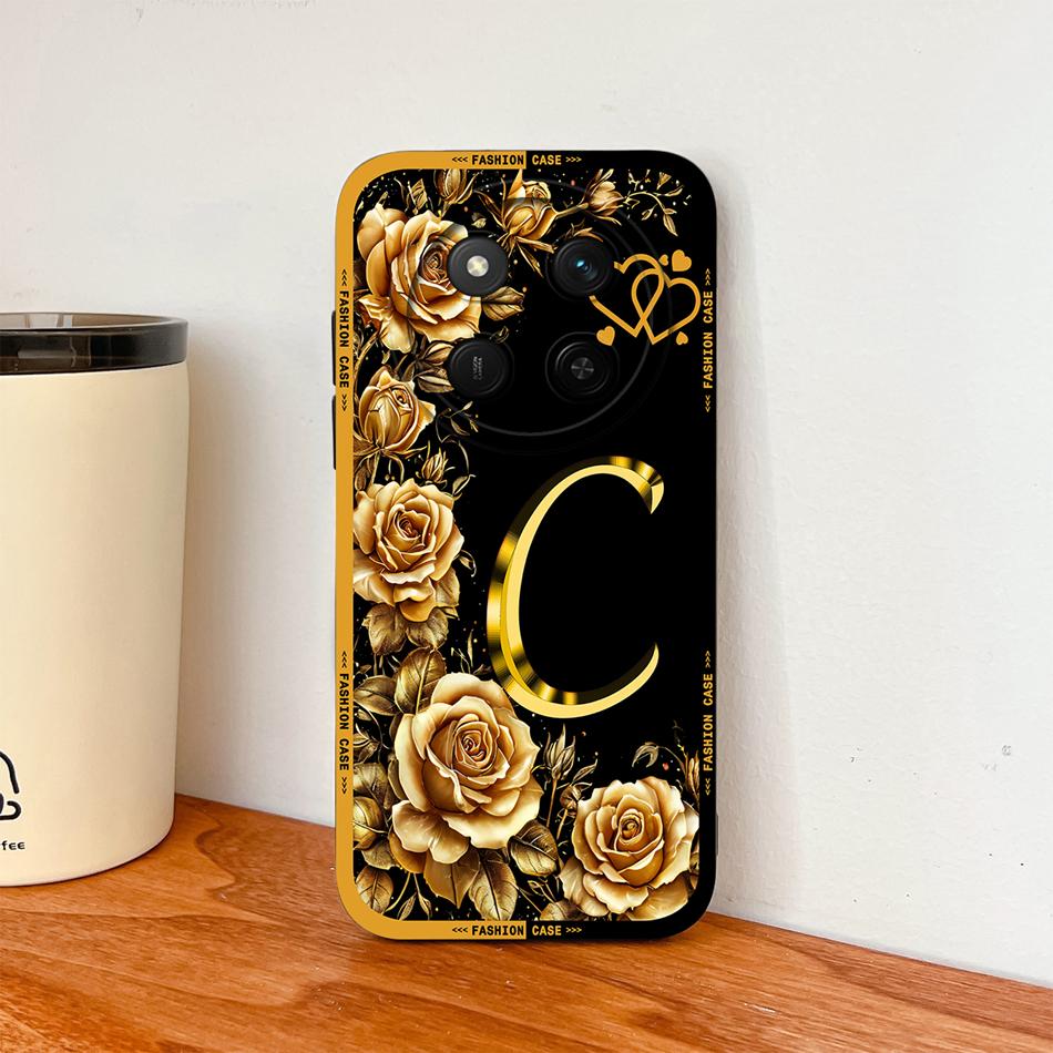 For Honor Magic 7 Lite Case For Magic 8 Lite Rose Letters Soft Phone Back Cover For Magic7 Magic8 Lite Liquid Silicone Fundas