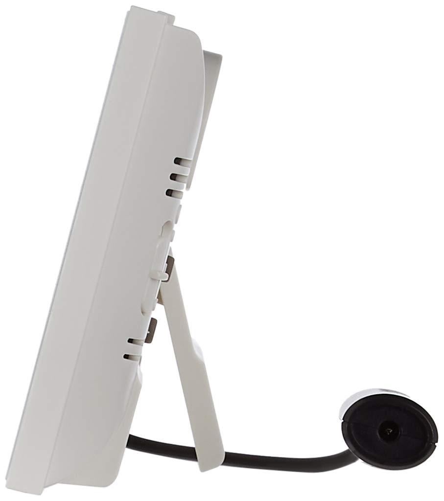 RHYTHM Iroria Alarm Clock, Radio-Controlled, Digital, Gradient LED, 365-Color Display, AC Powered, White, 8RZ173SR03