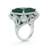 European And American Party New Women'S Ring Green Cube Zirconia Gorgeous Women'S Accessories Anniversary