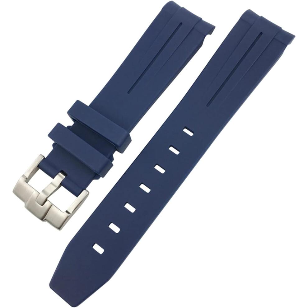 Silicone strap for Rolex Submariner Hulk GMT Milgauss Yacht Master Deepsea, 19mm, 20mm, 21mm, 22mm, Black, 21mm Rose Buckle