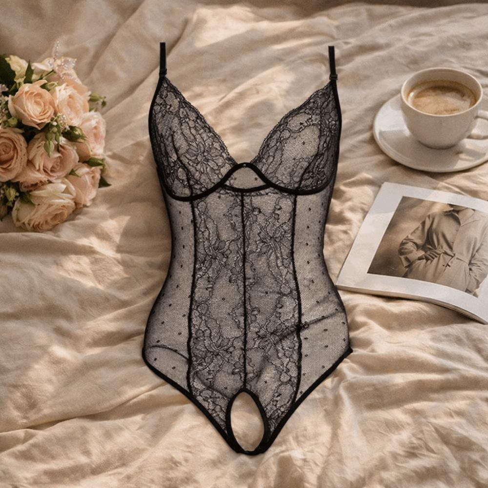 Lace Design Women  Lace Bodysuit Thin Strap Lace Lingerie Sweet Sleepwear  Elegant Occasions