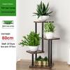 Floor-Standing Multi-Tier Iron & Bamboo Plant Stand