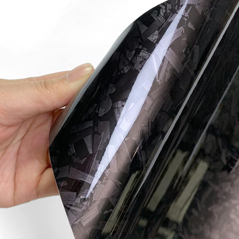 Car Black Glossy Vinyl Wrap Self Adhesive Carbon Fibre Car Sticker Car Protection Film Waterproof Self Adhesive Car Accessories