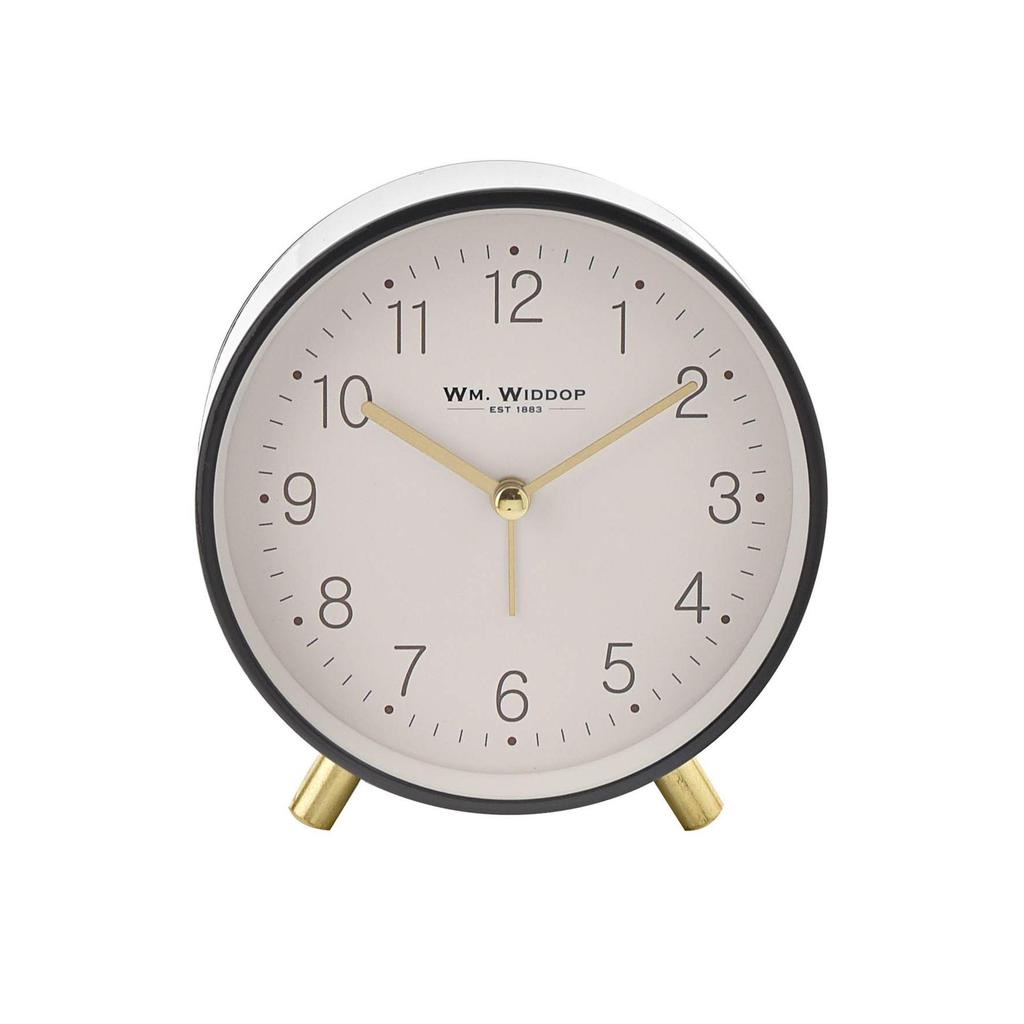 Hometime Budík Kovové Nohy se Světlem a Snooze - Šedý