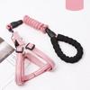 Dog Harness 1.2M Leash Set for Small Dogs Adjustable Puppy Cat Harness Vest Poodle Chihuahua Pug Outdoor Walking Pet Leash