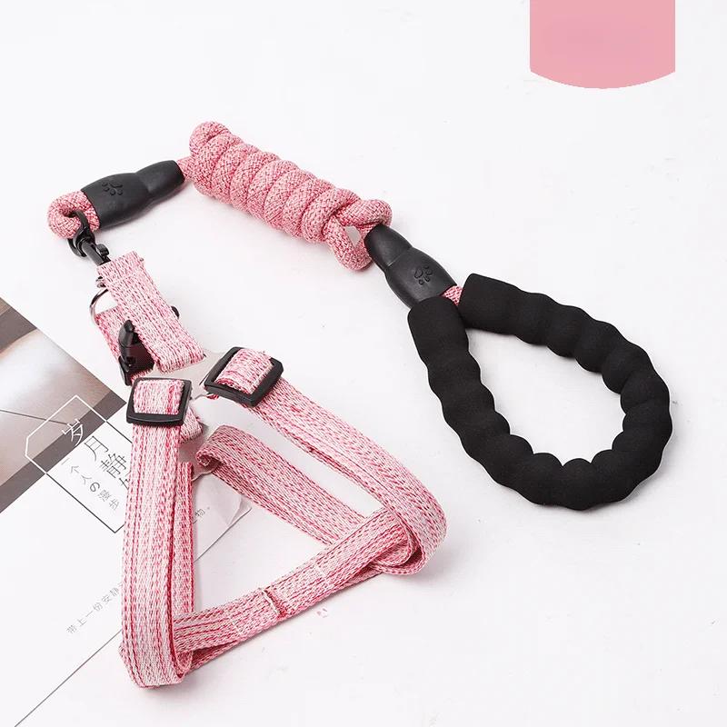 Dog Harness 1.2M Leash Set for Small Dogs Adjustable Puppy Cat Harness Vest Poodle Chihuahua Pug Outdoor Walking Pet Leash
