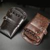 PU Leather Hair Scissors Bag with Shoulder Strap 5 Pockets Pet Bag Hair Clip Comb Holder Hairdresser Waist Pack for Barber Shop