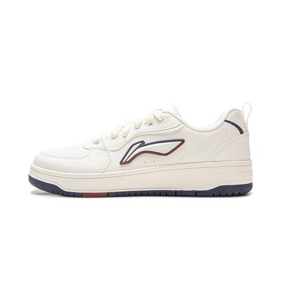 Li Ning Tian Ji Soft Classic Retro Sports Casual Shock Absorbing Durable Low Top Skate Shoes Men Sneaker Off-White AGCV341-1