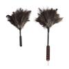 Telescoping AntiStatic Ostrich Feather Duster Adjustable Handle Dusting Tool For Home Car Office Multiple Surfaces Use